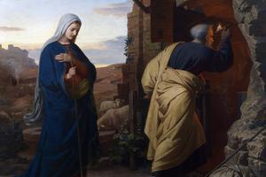 Michael Rieser, “Joseph and Mary Seek Shelter in Bethlehem,” 1869