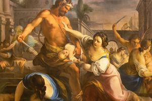 "Massacre of the Innocents," by Mariano Rossi (1731-1807), in the church Chiesa san Giuseppe alla Lungara, Rome.