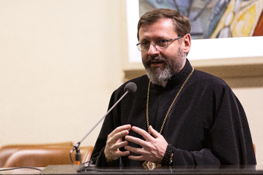 Major Archbishop Sviatoslav Shevchuk, pictured at Vatican Radio, July 8, 2019.