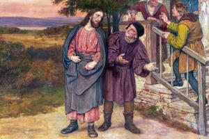 Eduard von Gebhardt, “Christus verabschiedet sich von Thobias,” 1924