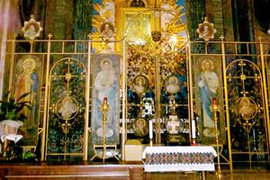 The interior of Sts. Sergius and Bacchus in Rome.
