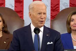 President Joe Biden delivers the State of the Union address at the U.S. Capitol on Tuesday.