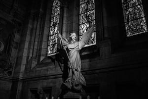 Statue inside Sacré-Cœur in Paris, France.