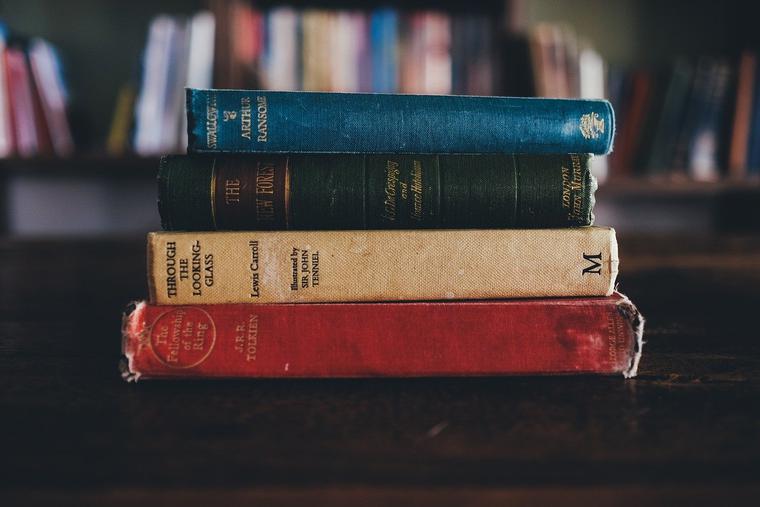 Stack of Old Books Photo