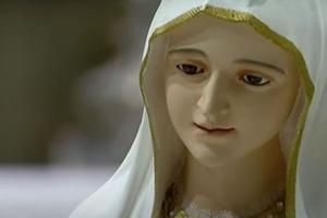 Pope Francis prayed before a statue of Our Lady of Fatima in St. Peter’s Basilica on March 25.