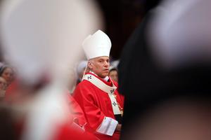 Archbishop of San Francisco Salvatore Joseph Cordileone attends the mass and imposition of the Pallium upon the new metropolitan archbishops held by Pope Francis for the Solemnity of Saint Peter and Paul at Vatican Basilica on June 29, 2013 in Vatican City, Vatican.