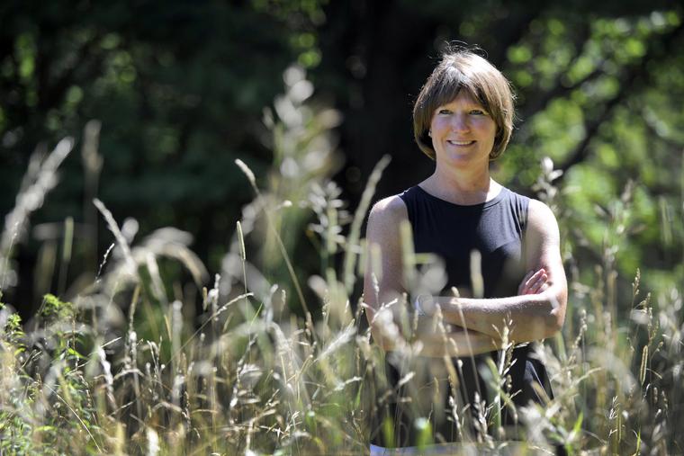 In a July 27, 2016 photo, Jennifer Hubbard, whose first-grade daughter, Catherine, died during the Sandy Hook  School shootings, is seen in Newtown, Connecticut. Prayer, she said, has not only helped her uncover a closer relationship with God, but has helped her discover a deeper connection with herself, her family and the world around her.