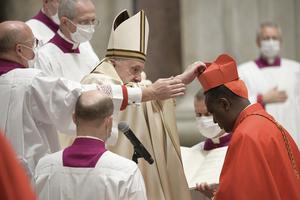 Pope Francis created 13 new Cardinals during the Ordinary Public Consistory inside St. Peter's Basilica, Nov. 28, 2020.