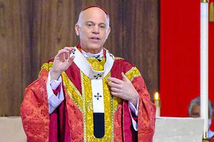 Archbishop Salvatore Cordileone of San Francisco preaches in 2021.