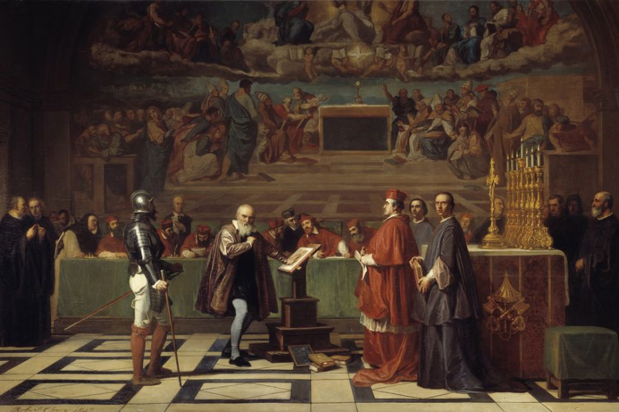Joseph-Nicolas Robert-Fleury's Galileo before the Holy Office