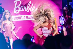 Transgender activist Laverne Cox attends the “A Very Barbie Birthday” celebration at Magic Hour at The Moxy Hotel Rooftop on May 26 in New York. Transgender activist Laverne Cox attends the “A Very Barbie Birthday” celebration at Magic Hour at The Moxy Hotel Rooftop on May 26 in New York.