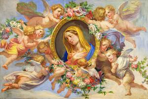 Unknown, “The Virgin Mary Among the Angels,” 19th century