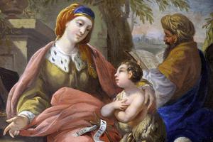 Louis-Jean-François Lagrenée  (1725–1805), “St. Elizabeth and St. John the Baptist With Zachary”