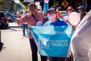 Pro-life community demonstrated against the decriminalization of abortion in Puebla; they carried banners with the message 'Puebla defends life.' Pro-life community demonstrated against the decriminalization of abortion in Puebla; they carried banners with the message 'Puebla defends life.'