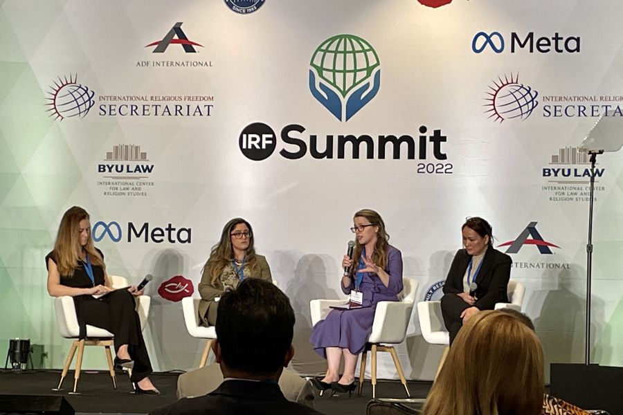 A panel discussion at the International Religious Freedom Summit in Washington, D.C., June 2022.