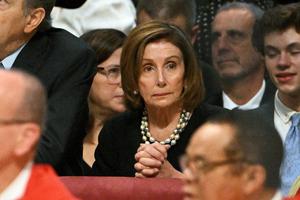 U.S. House Speaker Nancy Pelosi attends a papal Mass for the Solemnity of Sts. Peter and Paul on June 29 at St. Peter’s Basilica.