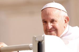 Pope Francis arrives in St. Peter's Square for his general weekly audience on June 22.