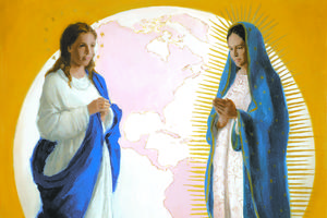 The ‘Mass of the Americas’ painting by Spanish artist Matilde Olivera reflects Frank La Rocca’s Mass setting. The ‘Mass of the Americas’ painting by Spanish artist Matilde Olivera reflects Frank La Rocca’s Mass setting.