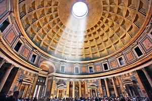 The Pantheon, a former pagan temple in Rome, is now the Church of St. Mary and the Martyrs (Chiesa Santa Maria dei Martiri).