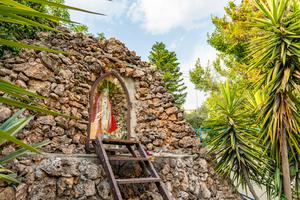 Marian grotto at Our Lady of Fatima Church in Islamabad.