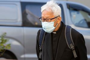 The 90-year-old cardinal appeared on Sept. 27 for the second consecutive day in the West Kowloon Magistrates’ Courts. The 90-year-old cardinal appeared on Sept. 27 for the second consecutive day in the West Kowloon Magistrates’ Courts.
