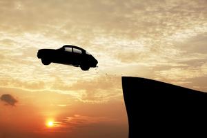‘Car, Cliff and Sunset’ Shutterstock ‘Car, Cliff and Sunset’ Shutterstock