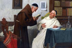 Alessandro Sani, “In the Monastery Library,” 19th century