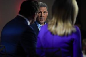 Democratic Senate nominee from Ohio Rep. Tim Ryan speaks at a townhall-style debate Nov. 1, in Columbus, Ohio. Democratic Senate nominee from Ohio Rep. Tim Ryan speaks at a townhall-style debate Nov. 1, in Columbus, Ohio.