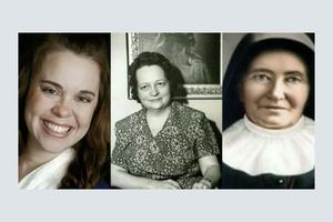 L to R: Michelle Duppong, Cora Louise Evans and Mother Margaret Mary Healy-Murphy