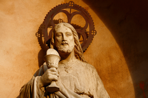 The Catechism of the Catholic Church says the Eucharist is ‘an action of thanksgiving to God.’ The Catechism of the Catholic Church says the Eucharist is ‘an action of thanksgiving to God.’
