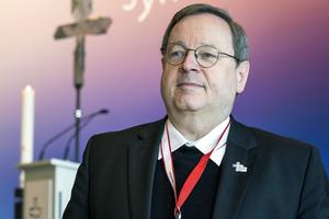Bishop Georg Bätzing, Chairman of the German Bishops' Conference, attends the ‘Synadoler Weg’ Catholic Reform Movement Congress on Feb. 5 in Frankfurt, Germany. Bishop Georg Bätzing, Chairman of the German Bishops' Conference, attends the ‘Synadoler Weg’ Catholic Reform Movement Congress on Feb. 5 in Frankfurt, Germany.