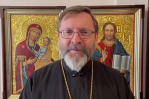 Major Archbishop Sviatoslav Shevchuk records a video message in Kyiv, Ukraine, on March 8, 2022. Major Archbishop Sviatoslav Shevchuk records a video message in Kyiv, Ukraine, on March 8, 2022.