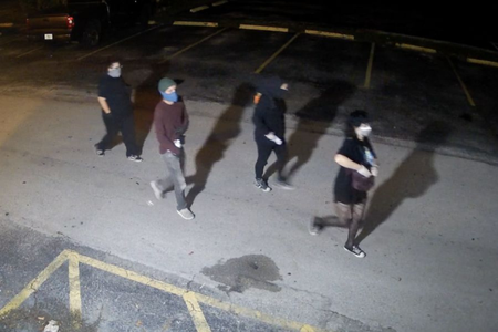 Surveillance footage shows suspects spray-painting pro-abortion slogans on the exterior of South Broward Pregnancy Help Center, a pro-life clinic in Hollywood, Florida, on May 28, 2022. Surveillance footage shows suspects spray-painting pro-abortion slogans on the exterior of South Broward Pregnancy Help Center, a pro-life clinic in Hollywood, Florida, on May 28, 2022.