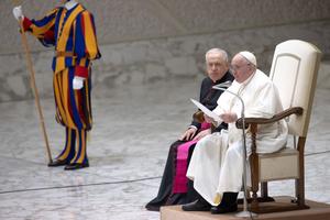 Pope Francis speaking at the general audience, Dec. 7, 2022 Pope Francis speaking at the general audience, Dec. 7, 2022