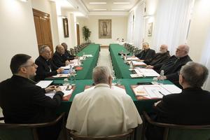 The Council of Cardinals meets with Pope Francis on Feb. 21, 2022. The Council of Cardinals meets with Pope Francis on Feb. 21, 2022.