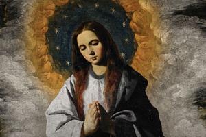 A detail from Francisco de Zurbarán’s painting “The Immaculate Conception” (1628–1630) A detail from Francisco de Zurbarán’s painting “The Immaculate Conception” (1628–1630)