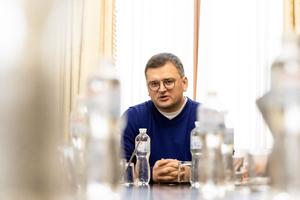 Ukrainian Minister of Foreign Affairs Dmytro Kuleba speaks to journalists Dec. 9. Ukrainian Minister of Foreign Affairs Dmytro Kuleba speaks to journalists Dec. 9.
