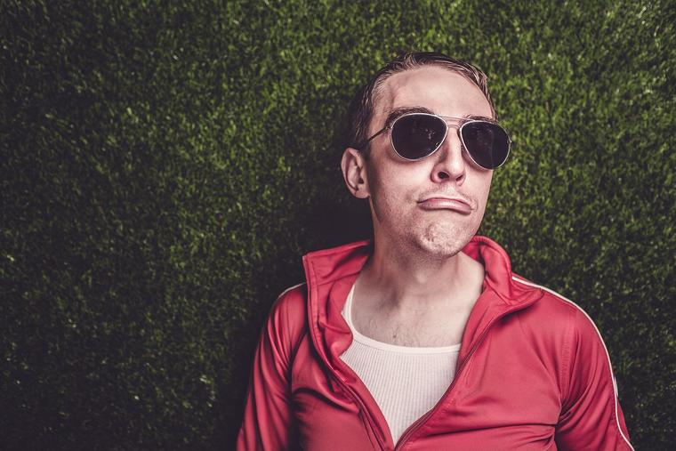 Goofy Man Oddball Fashion Model Photo