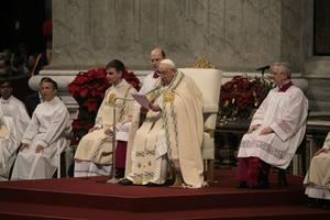 Pope Francis presided over the first papal Mass of the new year on Jan. 1, 2023, in St. Peter's Basilica in Rome.