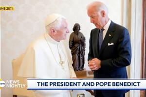 Screenshot of Joe Biden with then Pope Benedict XVI while he was Vice President.