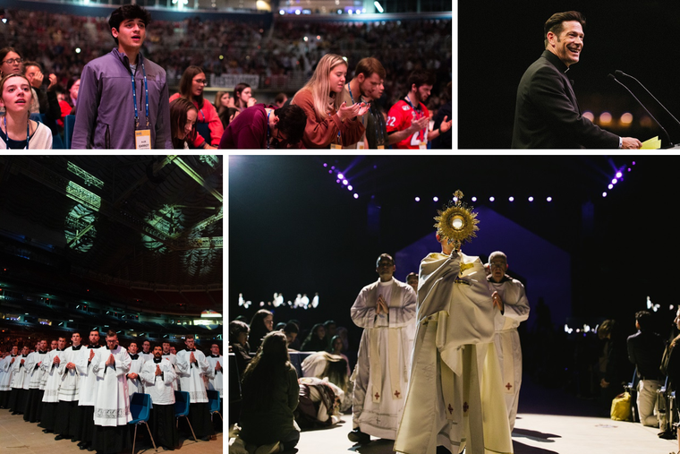 The hallmarks of SEEK23 were prayer, including Mass and adoration, and edifying talks by such speakers as Father Mike Schmitz.