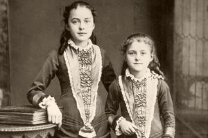 Céline Martin (l) and Thérèse Martin pose for a portrait in 1881 in Lisieux, France Céline Martin (l) and Thérèse Martin pose for a portrait in 1881 in Lisieux, France