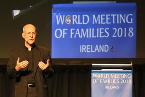 Jesuit Father James Martin speaks at the World Meeting of Families in Dublin on August 23, 2018. Jesuit Father James Martin speaks at the World Meeting of Families in Dublin on August 23, 2018.