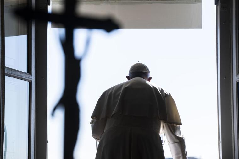 Pope Francis at his Angelus address on Jan. 29, 2023.