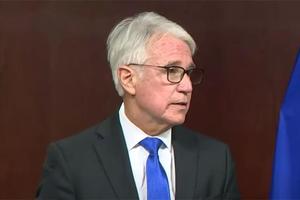 Los Angeles District Attorney George Gascón at a press conference Wednesday