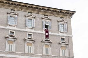 Pope Francis delivers the Angelus address on Feb. 26, 2023.