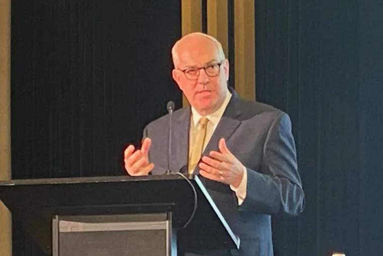 EWTN chairman and CEO Michael P. Warsaw delivers the keynote address at conclusion of ‘Journalism in a Post-Truth World,’ a conference held March 10-11 at the Museum of the Bible in Washington, co-sponsored by EWTN News and Franciscan University of Steubenville. |