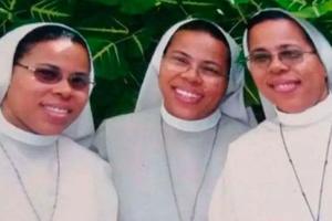 Triplets María Gorete dos Santos, María de Lourdes dos Santos, and María Aparecida dos Santos, 57, are all nuns belonging to the Franciscan Congregation of the Sacred Heart of Jesus.