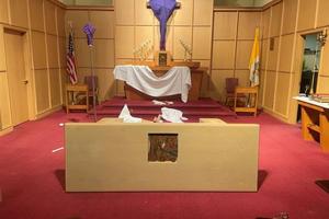 St. Paulinus Catholic Church was vandalized sometime between Friday night and Saturday morning prior to the Palm Sunday liturgy.