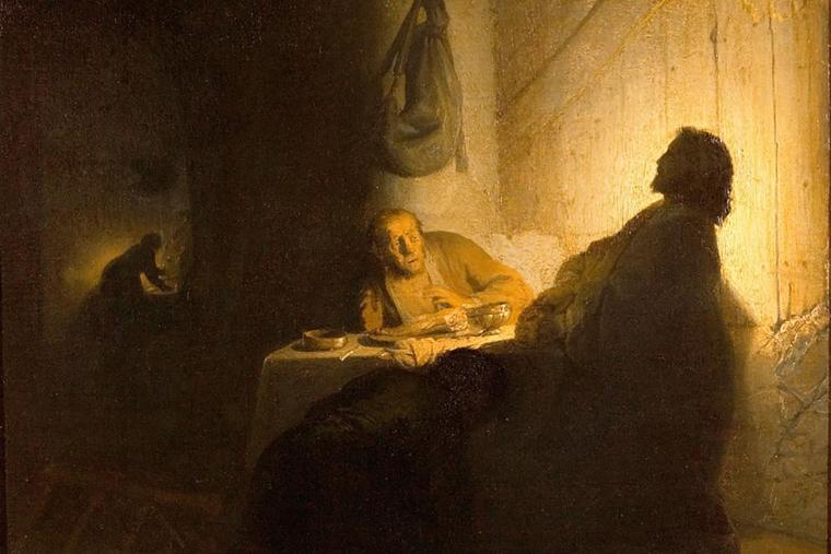 Rembrandt, “Supper at Emmaus,” 1629, Musée Jacquemart-André, Paris. Rembrandt, “Supper at Emmaus,” 1629, Musée Jacquemart-André, Paris.